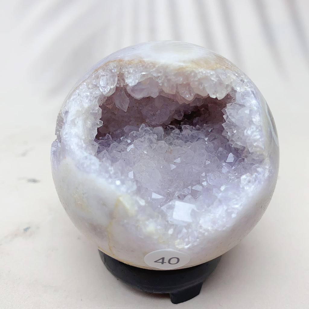 Natural Pink Amethyst Sphere Reiki Crystal Healing Energy Office Home Decoration Arts And Crafts Gift