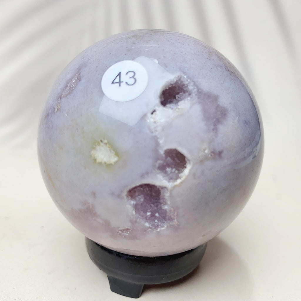 Natural Pink Amethyst Sphere Reiki Crystal Healing Energy Office Home Decoration Arts And Crafts Gift