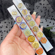 Load image into Gallery viewer, Seven Chakra With Selenite Stick Set