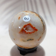 Load image into Gallery viewer, Natural Red Moss Agate Crystal Sphere