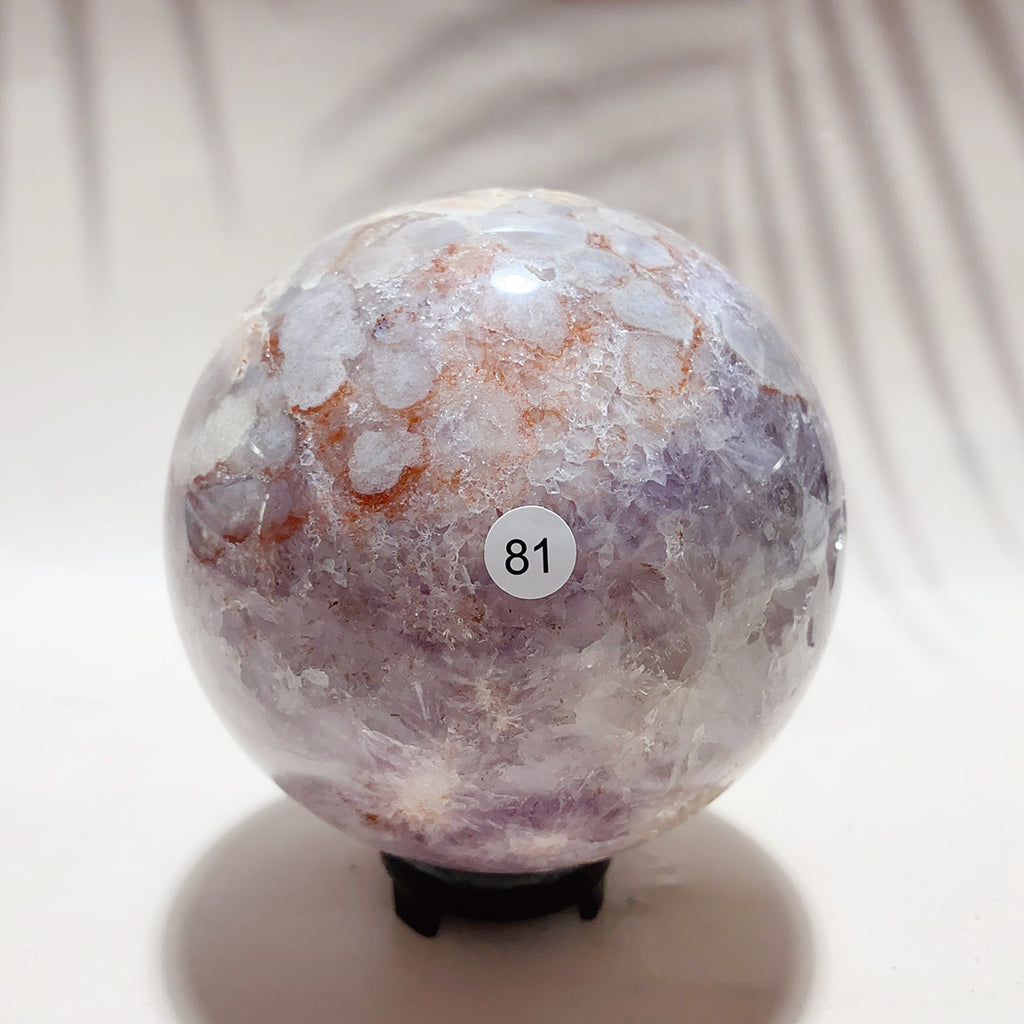 Natural Pink Amethyst Sphere Reiki Crystal Healing Energy Office Home Decoration Arts And Crafts Gift