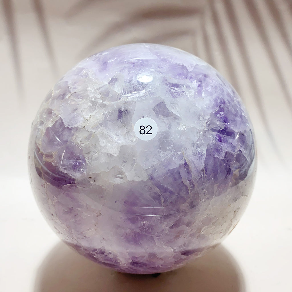 Natural Pink Amethyst Sphere Reiki Crystal Healing Energy Office Home Decoration Arts And Crafts Gift