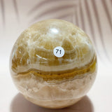 1PC Natural Yellow Jade  Mineral Sphere Healing Meditation Energy Gems Home Decor Crystal Crafts