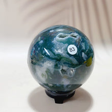 Load image into Gallery viewer, Natural Moss Agate Sphere  Quartz Crystal