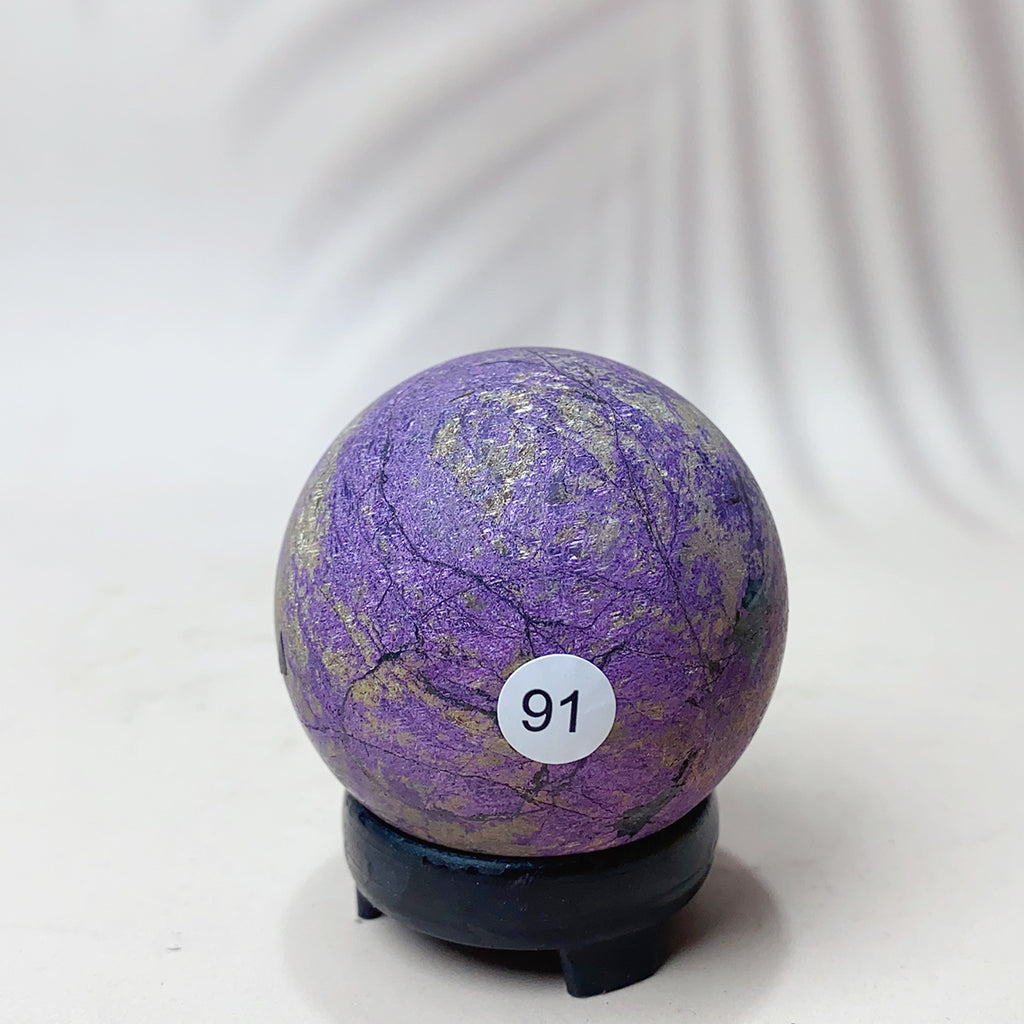 Natural Purpurite Sphere energy Crystal Quartz Ball Ore Mineral Healing Gemstones Ornament Home Crystal Sphere For Decoration Gift