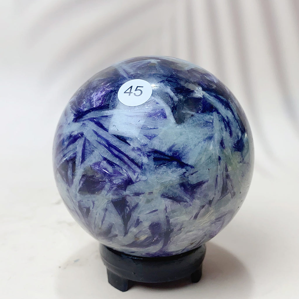 Natural Purple Fluorite Root Sphere Purple Reiki Crystal Healing Energy Gemstone Home Decoration Crafts Gift