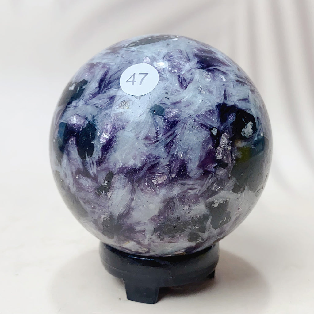 Natural Purple Fluorite Root Sphere Purple Reiki Crystal Healing Energy Gemstone Home Decoration Crafts Gift