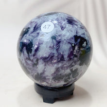 Load image into Gallery viewer, Natural Purple Fluorite Root Sphere Purple Reiki Crystal Healing Energy Gemstone Home Decoration Crafts Gift