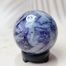 Load image into Gallery viewer, Natural Purple Fluorite Root Sphere Purple Reiki Crystal Healing Energy Gemstone Home Decoration Crafts Gift