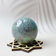 Load image into Gallery viewer, Natural Amazonite Garnet Crystal Sphere Home Decoration Energy Healing Mineral Sphere Meditation Gem Gift