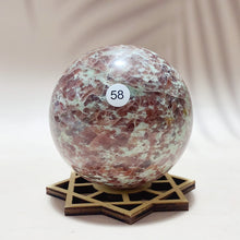 Load image into Gallery viewer, Natural Amazonite Garnet Crystal Sphere Home Decoration Energy Healing Mineral Sphere Meditation Gem Gift