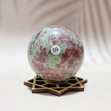 Load image into Gallery viewer, Natural Amazonite Garnet Crystal Sphere Home Decoration Energy Healing Mineral Sphere Meditation Gem Gift