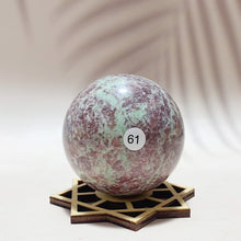 Load image into Gallery viewer, Natural Amazonite Garnet Crystal Sphere Home Decoration Energy Healing Mineral Sphere Meditation Gem Gift