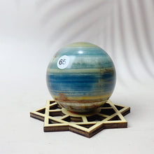 Load image into Gallery viewer, Natural Blue Onxy Sphere Reiki Crystal Energy Gemstone Home Decor Crystal Ball Artware Gift