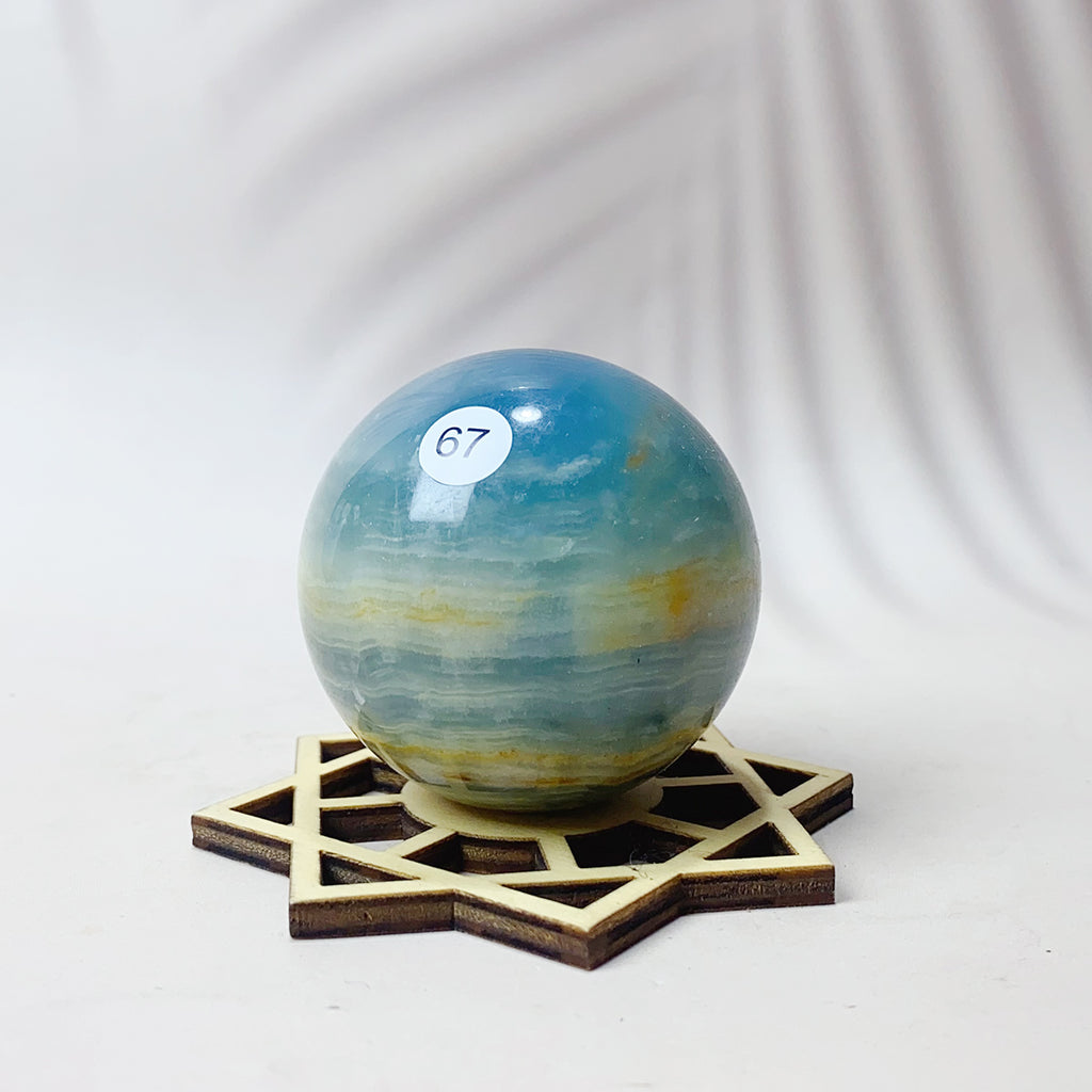 Natural Blue Onxy Sphere Reiki Crystal Energy Gemstone Home Decor Crystal Ball Artware Gift