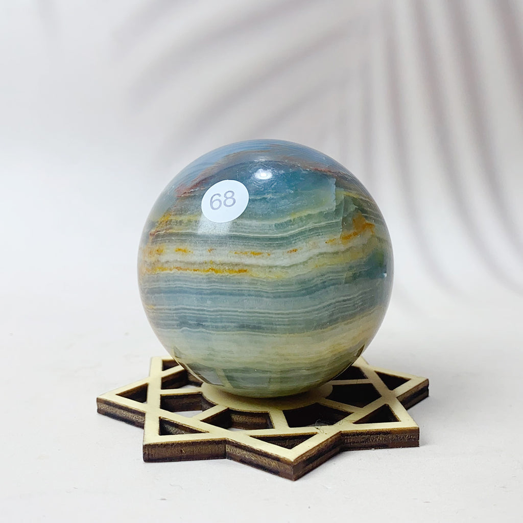 Natural Blue Onxy Sphere Reiki Crystal Energy Gemstone Home Decor Crystal Ball Artware Gift