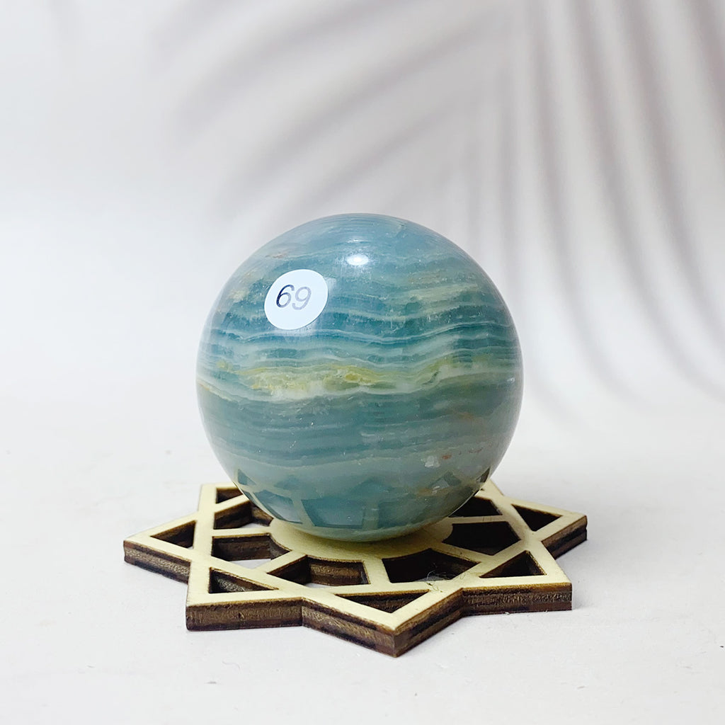 Natural Blue Onxy Sphere Reiki Crystal Energy Gemstone Home Decor Crystal Ball Artware Gift