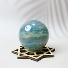 Load image into Gallery viewer, Natural Blue Onxy Sphere Reiki Crystal Energy Gemstone Home Decor Crystal Ball Artware Gift