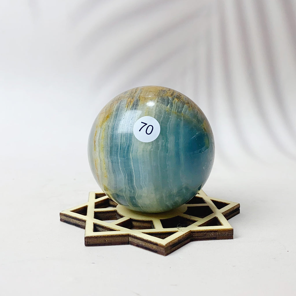 Natural Blue Onxy Sphere Reiki Crystal Energy Gemstone Home Decor Crystal Ball Artware Gift