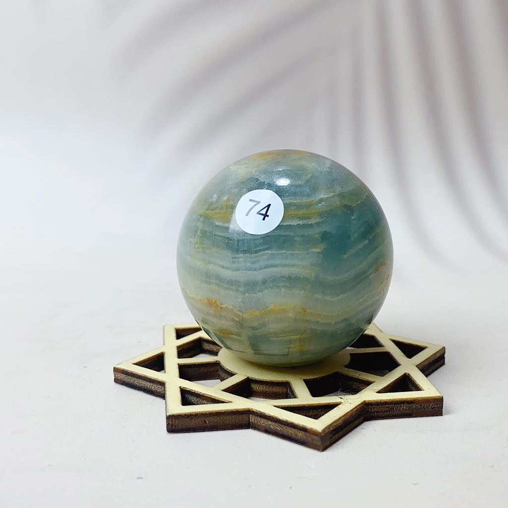 Natural Blue Onxy Sphere Reiki Crystal Energy Gemstone Home Decor Crystal Ball Artware Gift