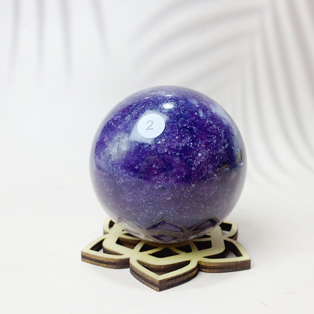 Natural Lepidolite Crystal Sphere Home Decoration Reiki Energy Crystal Sphere Decorative Crafts