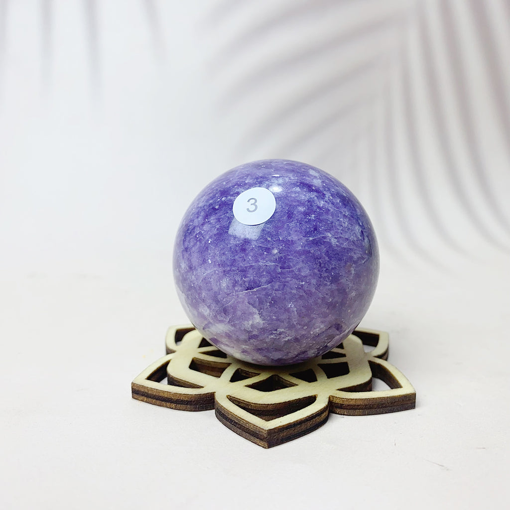 Natural Lepidolite Crystal Sphere Home Decoration Reiki Energy Crystal Sphere Decorative Crafts