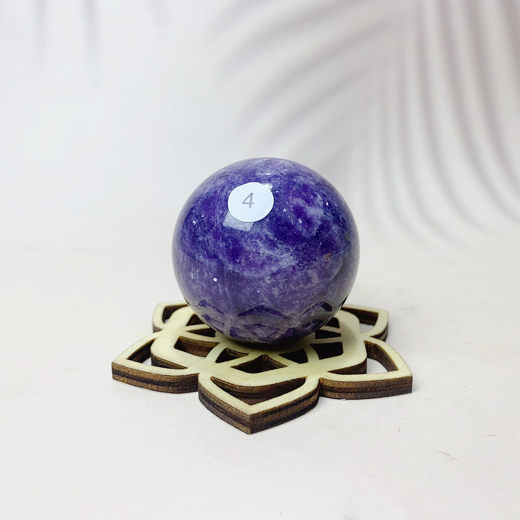 Natural Lepidolite Crystal Sphere Home Decoration Reiki Energy Crystal Sphere Decorative Crafts