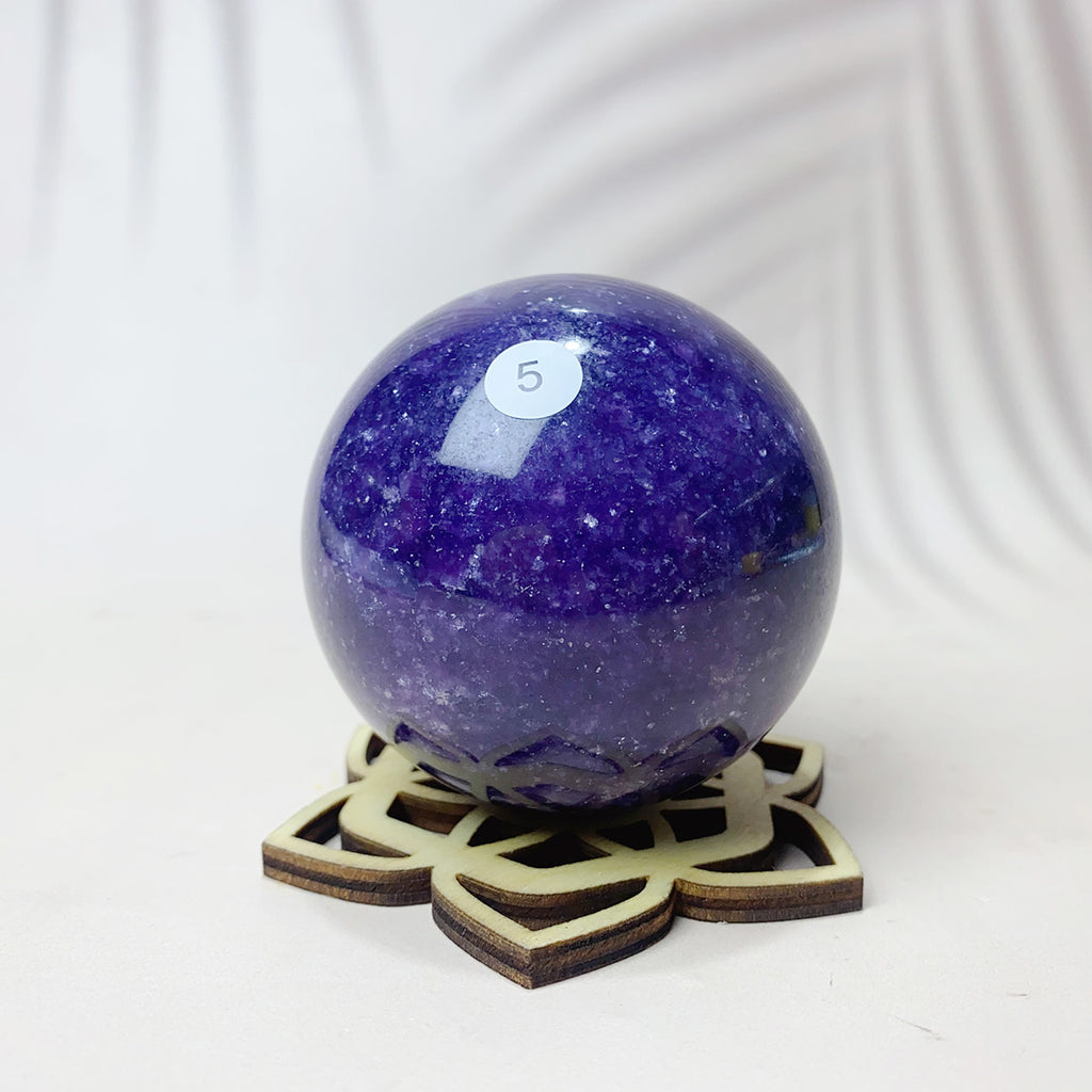 Natural Lepidolite Crystal Sphere Home Decoration Reiki Energy Crystal Sphere Decorative Crafts