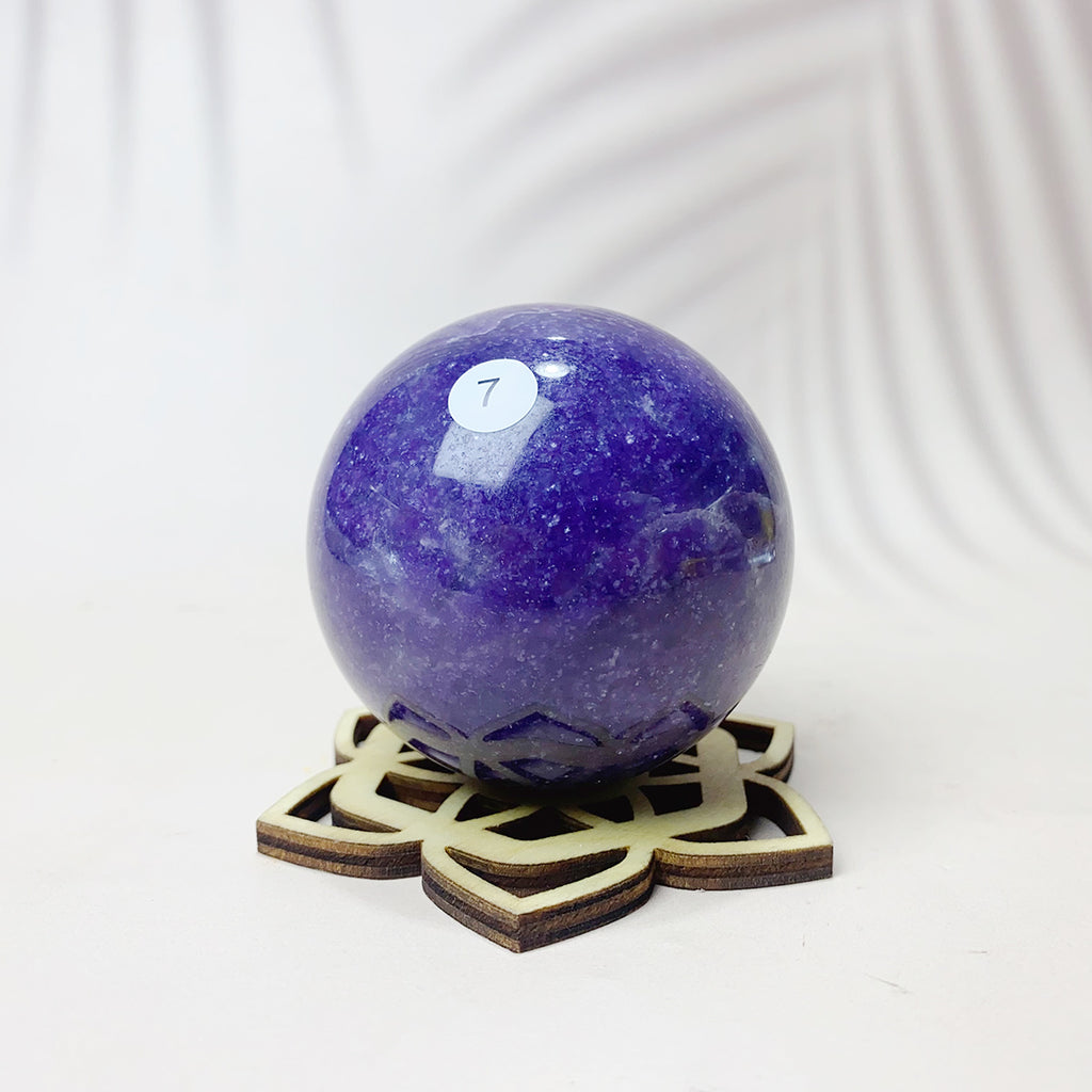 Natural Lepidolite Crystal Sphere Home Decoration Reiki Energy Crystal Sphere Decorative Crafts