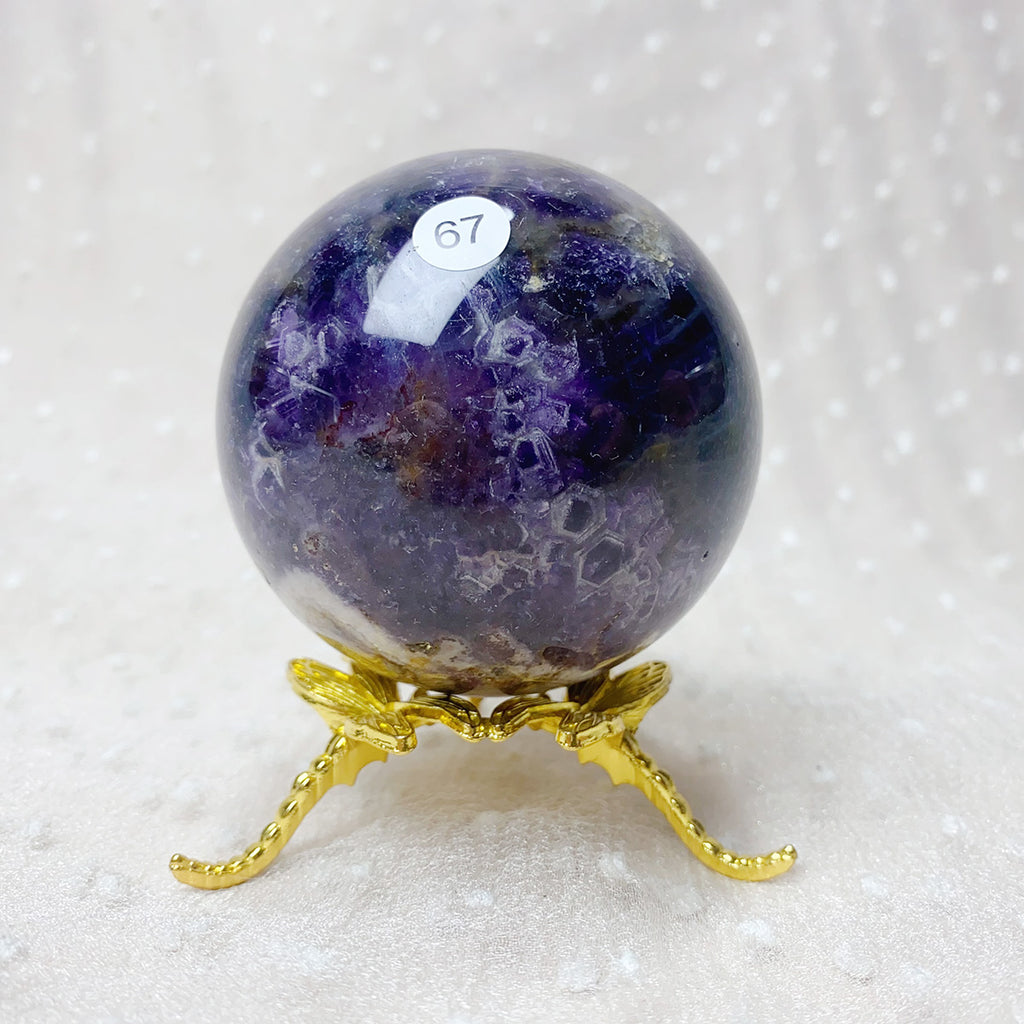 1 PC Dream Amethyst Ball Polished Massage Sphere Ball Reiki Healing Stone Crafts Room Decor Crystal Sphere Gift