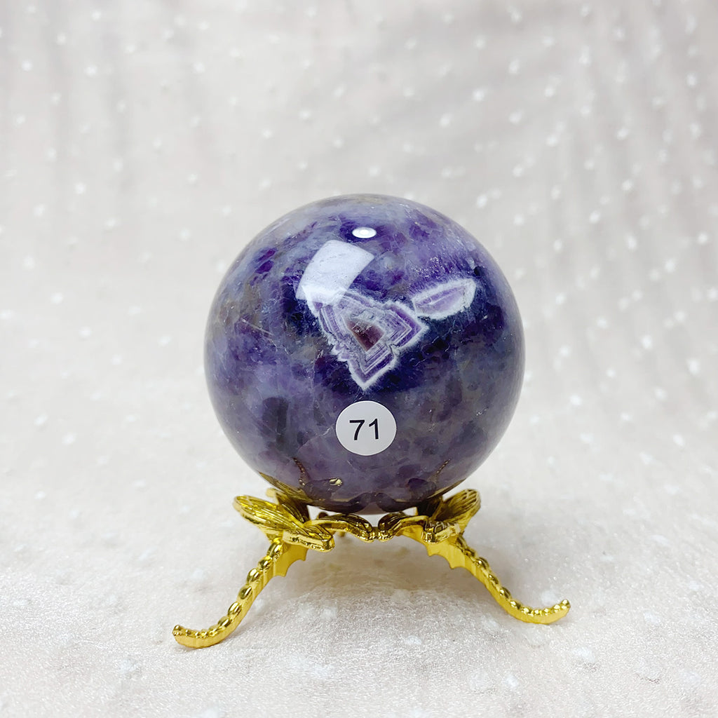 1 PC Dream Amethyst Ball Polished Massage Sphere Ball Reiki Healing Stone Crafts Room Decor Crystal Sphere Gift