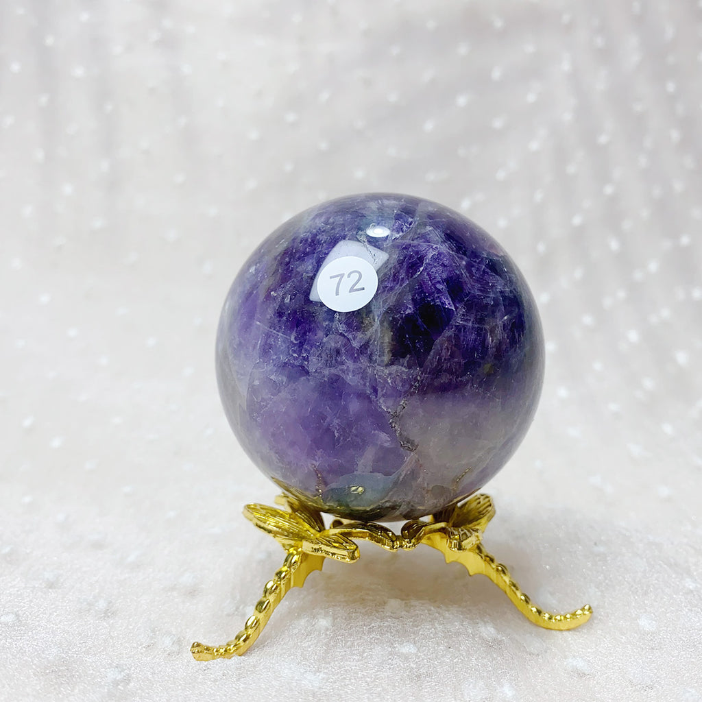 1 PC Dream Amethyst Ball Polished Massage Sphere Ball Reiki Healing Stone Crafts Room Decor Crystal Sphere Gift