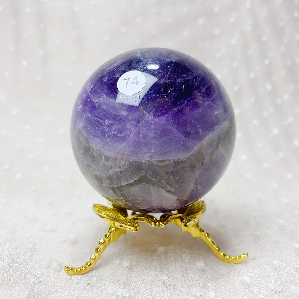 1 PC Dream Amethyst Ball Polished Massage Sphere Ball Reiki Healing Stone Crafts Room Decor Crystal Sphere Gift