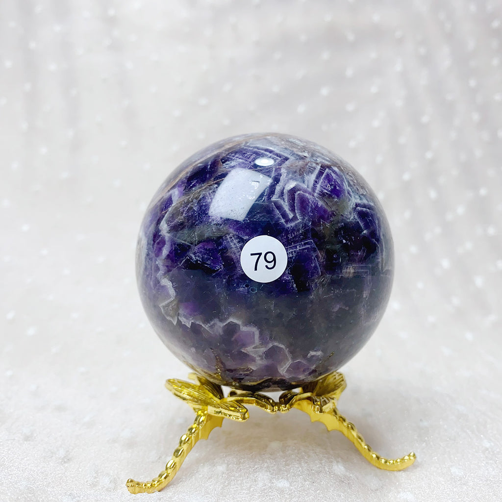 1 PC Dream Amethyst Ball Polished Massage Sphere Ball Reiki Healing Stone Crafts Room Decor Crystal Sphere Gift