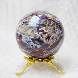 Natural Crystal Mexican Agate Sphere Reiki Healing Meditation Energy Mineral Gemstone Home Decoration Specimen Crafts