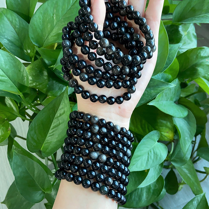 Silver Obsidian Bracelet $10/3PCS