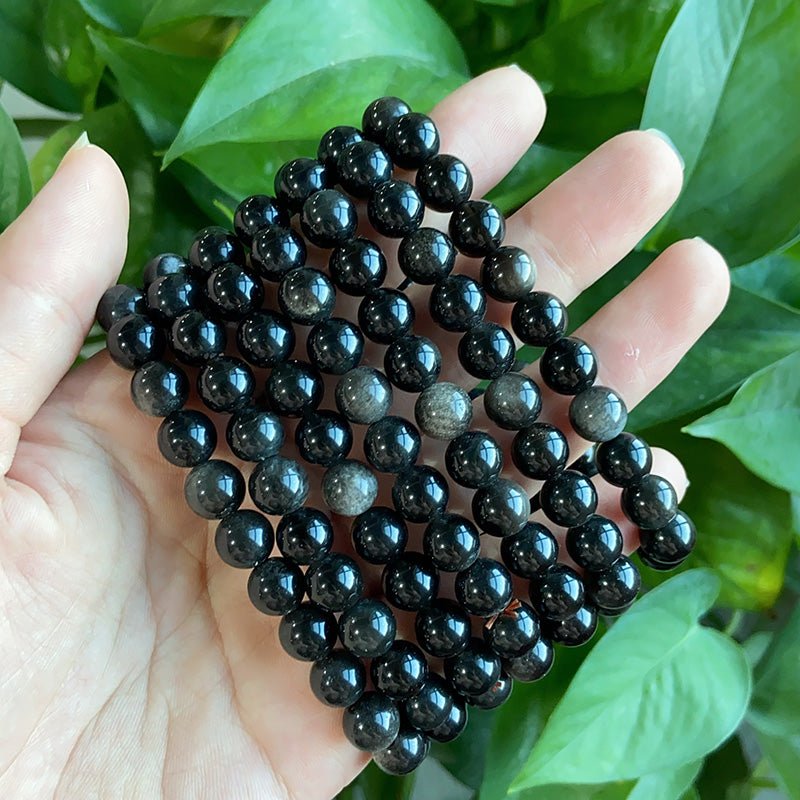 Silver Obsidian Bracelet $10/3PCS