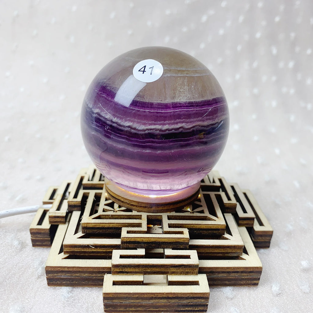 Natural Rainbow Fluorite Candy Crystal Sphere