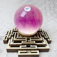 Load image into Gallery viewer, Natural Rainbow Fluorite Candy Sphere Ornament Reiki Quartz Sphere Healing Stone Fluorite Crystal Ball