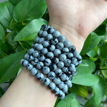 Load image into Gallery viewer, Snowflake Obsidian Bacelet $10/3PCS