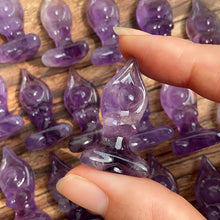 Load image into Gallery viewer, Amethyst Yoga Carvings $3/PC