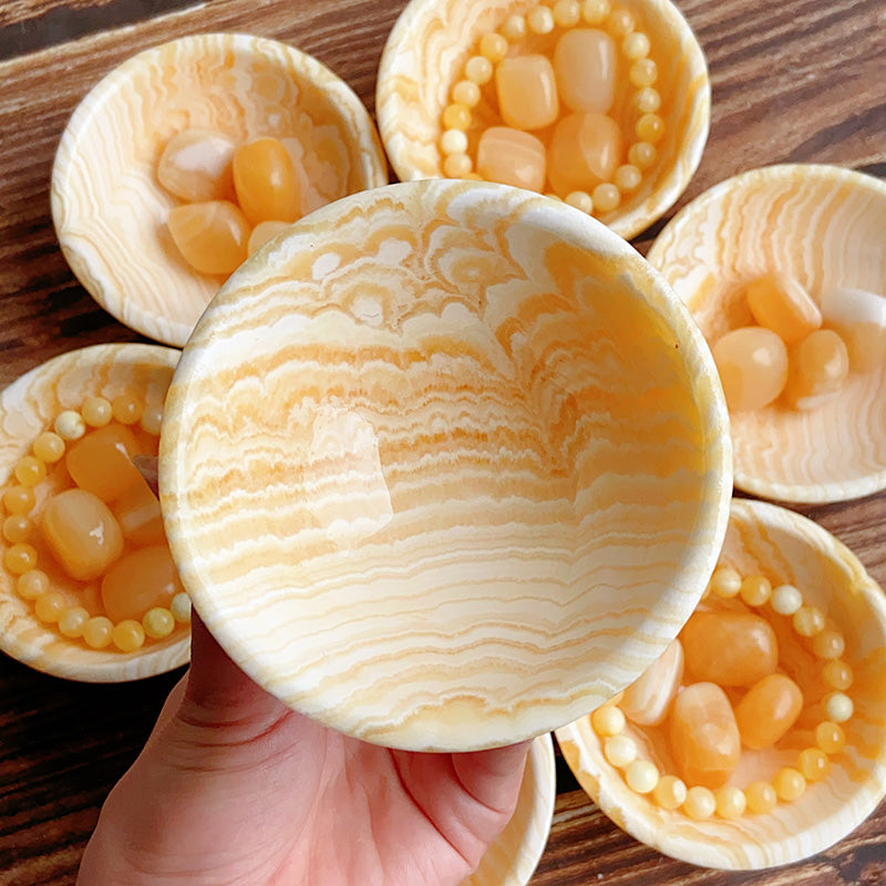 Orange Calcite Bowl