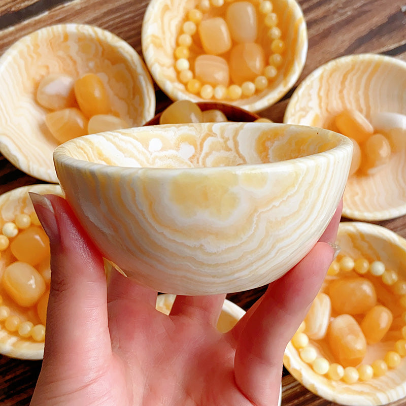 Orange Calcite Bowl