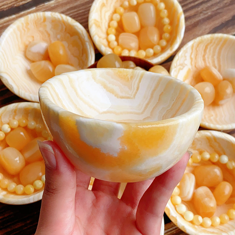 Orange Calcite Bowl