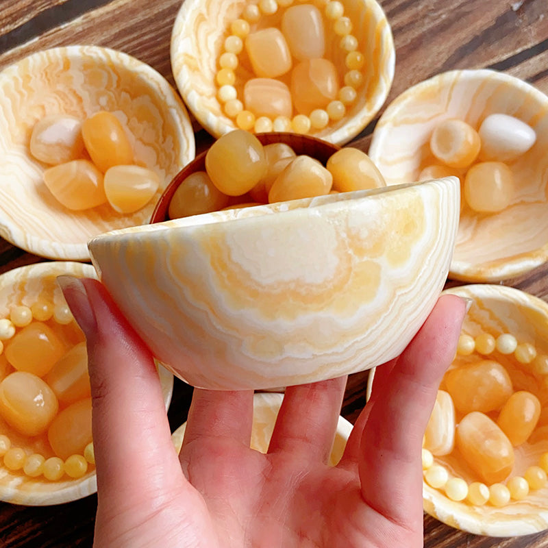 Orange Calcite Bowl