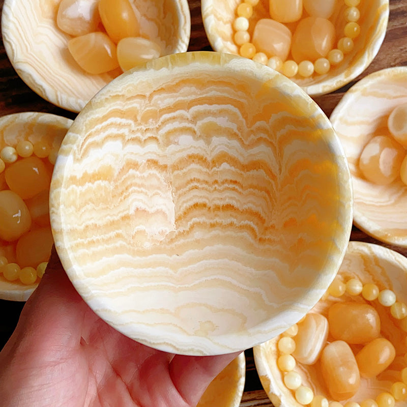 Orange Calcite Bowl