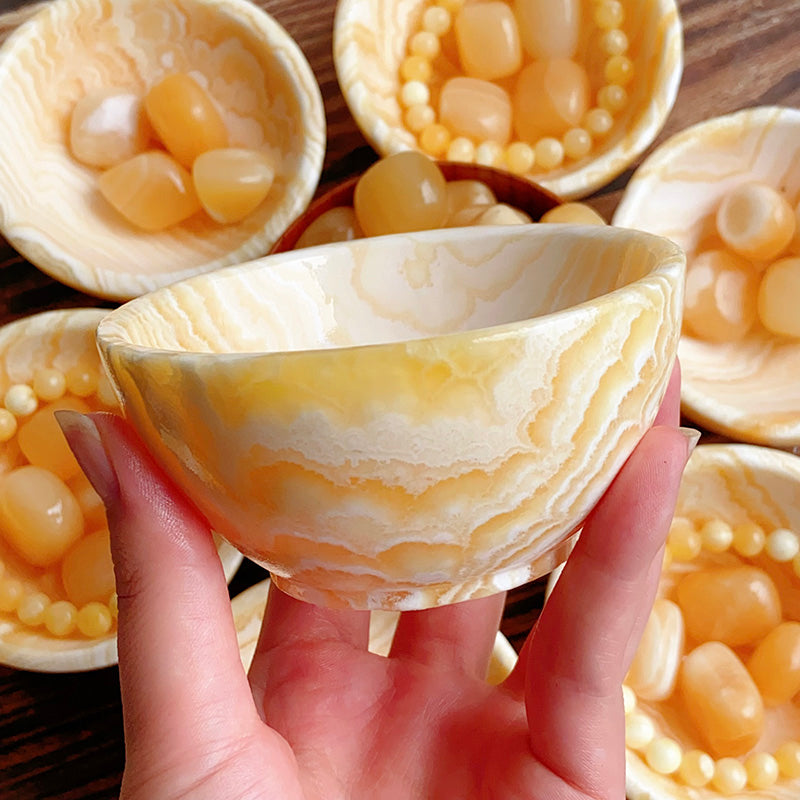 Orange Calcite Bowl