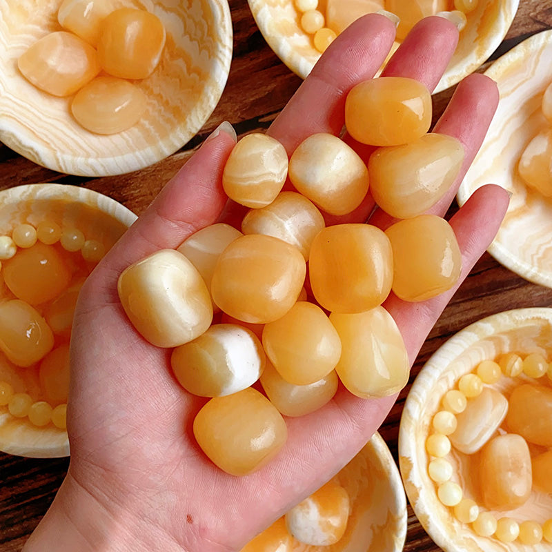 Orange Calcite Bowl