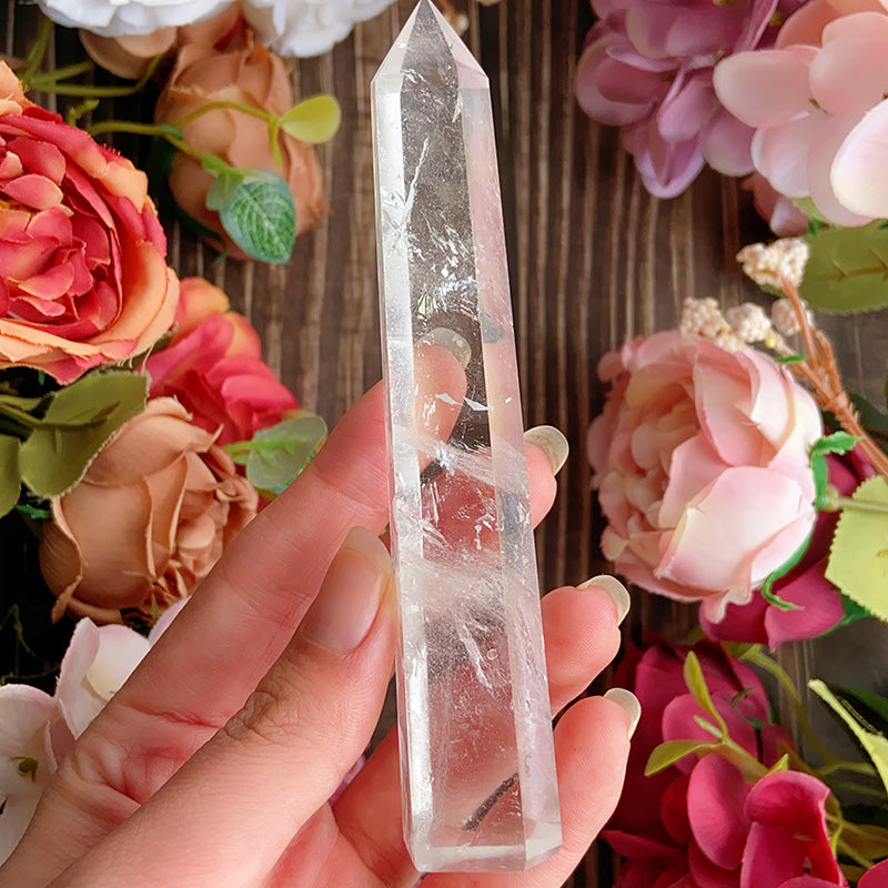 Natural Clear Quartz Tower /Point