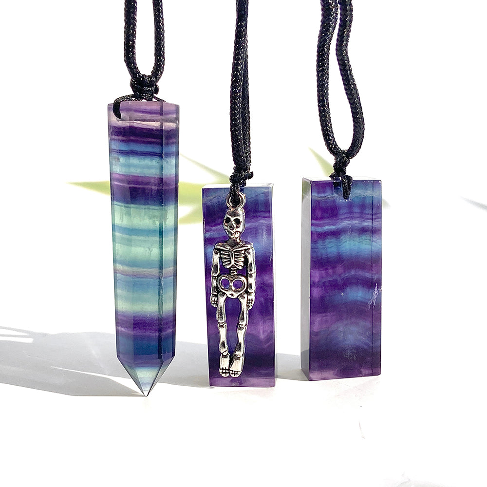 Dfferent Style Fluorite Point Pendant / Necklace